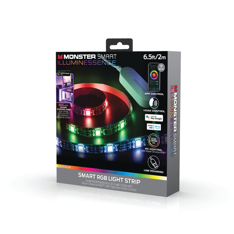 Monster Smart 6.5 ft Multicolor LED Light Strip Mobile App